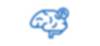 pictogramme bleu représentant un cerveau